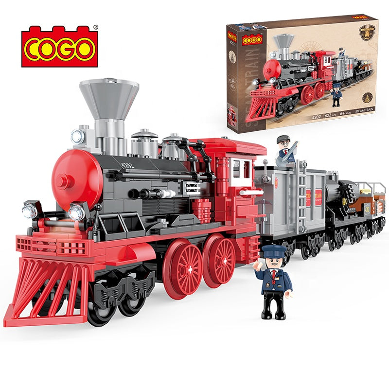 Cogo Retro Train Building Blocks Toy Set For Children