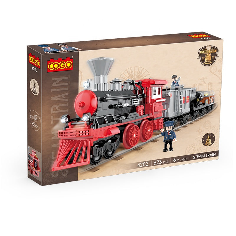 Cogo Retro Train Building Blocks Toy Set For Children