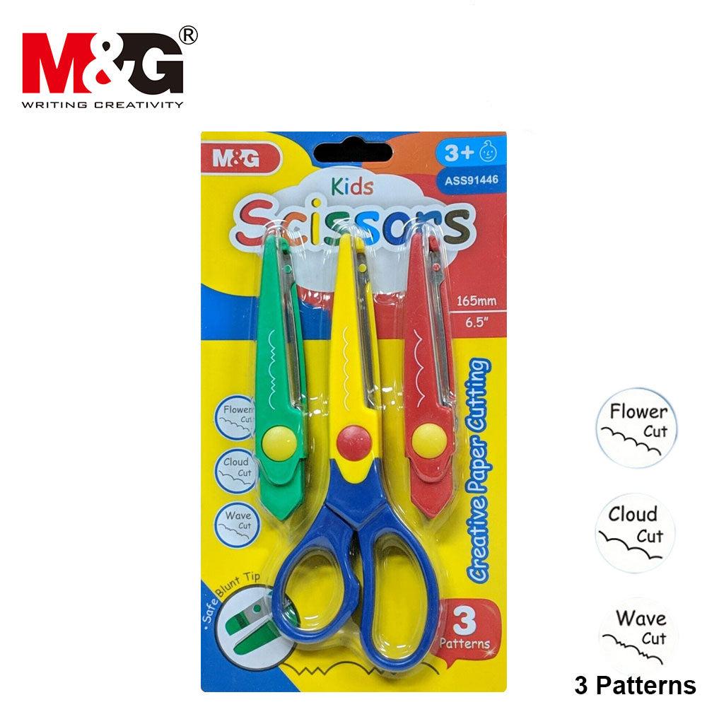 M&G Kids Creative Art Pattern Scissors (3 Cut Patterns)