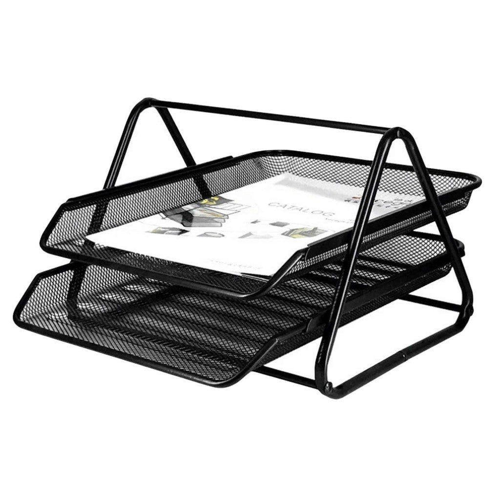 2 Tier A4 Size Metal Desk Document Tray