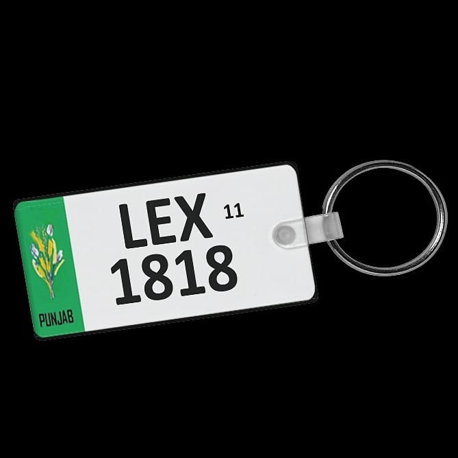 Customize Acrylic Number Plate Keychain