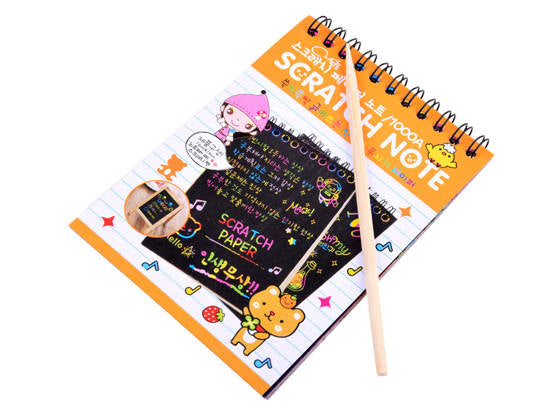 Notebook Rainbow scratch card