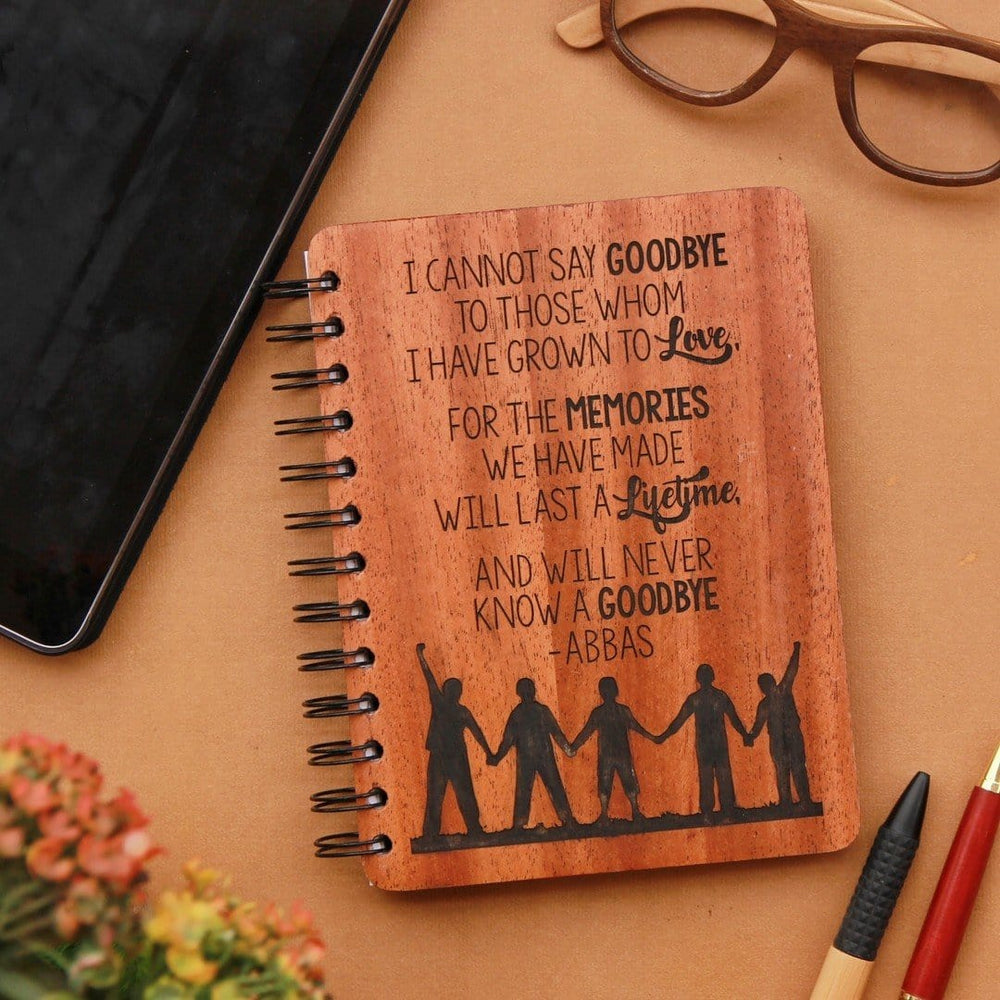 Customized Wooden Notebook For Best Friends