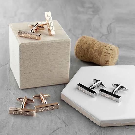 Customized Engraved Bar Cufflinks