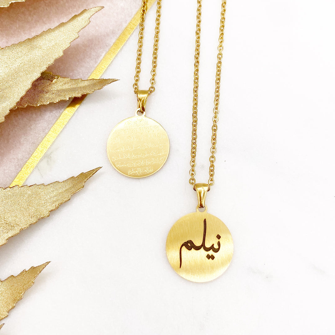 Circle Initial Necklace - Golden & Silver Plated