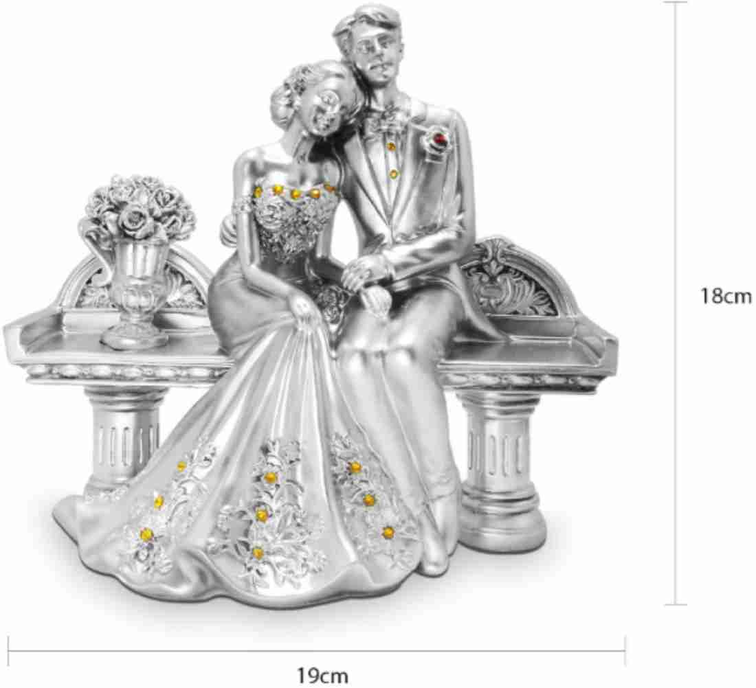 Beautiful Silver Couple Showpiece