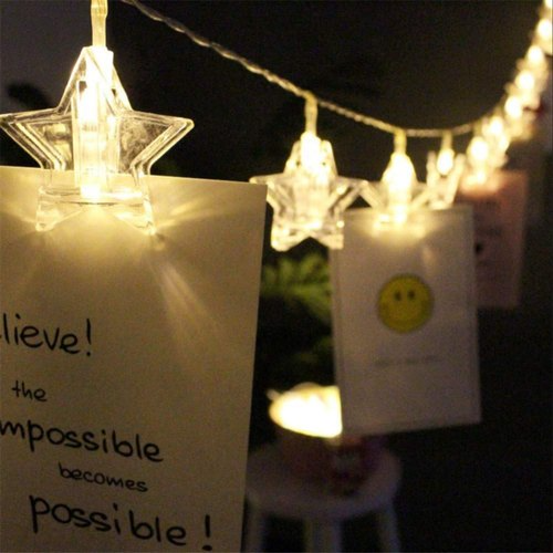 Star Clip String Lights - 10 Photo Clips