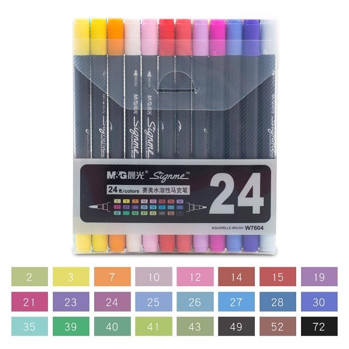 M&G Aquarelle Brush Marker Dual Side Set