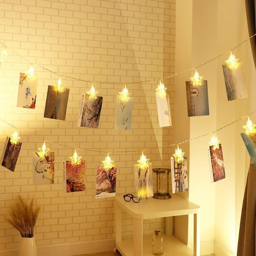 Star Clip String Lights - 10 Photo Clips