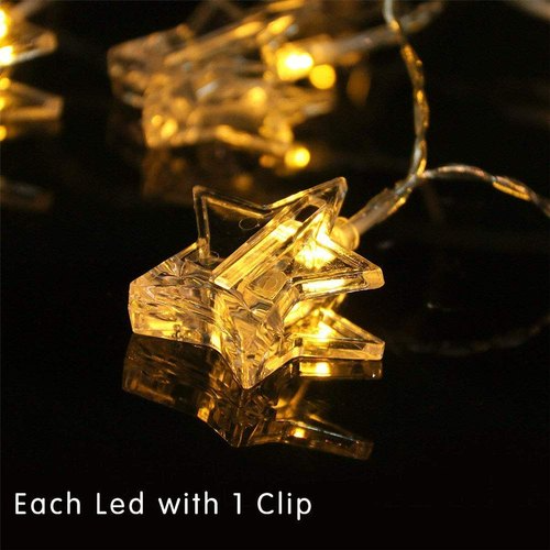 Star Clip String Lights - 10 Photo Clips