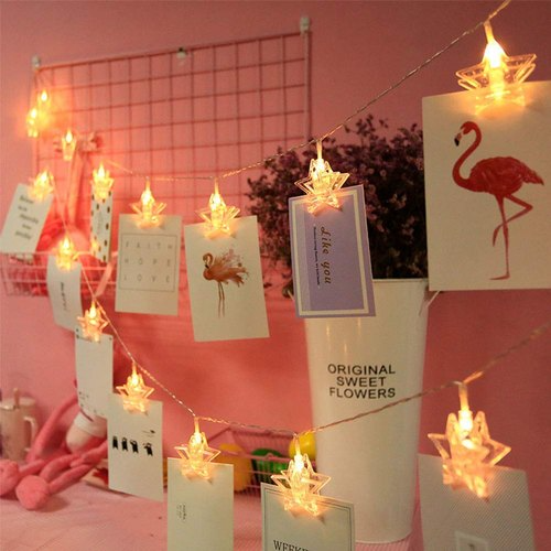 Star Clip String Lights - 10 Photo Clips