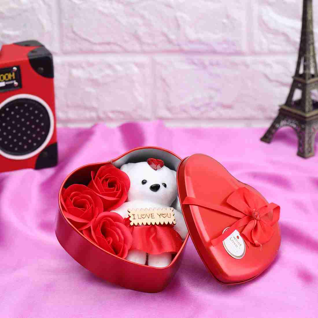 Red Rose & Teddy Bear In Heart

Box