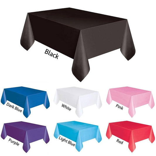 Plastic Table Cover - Large Size, Single Color